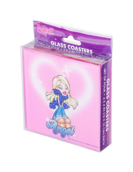 Conjunto de Posavasos de Vidrio Bratz 4 Piezas Silver Buffalo