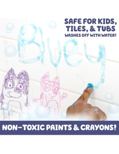 Conjunto de Baño Bluey 9 Piezas - Pinturas y Crayones Lavables 2