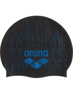 Gorro de Natación Unisex Arena Shine de Silicona Negro/Azul 2