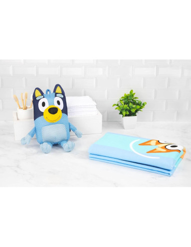 Juego de Toalla de Baño y Compañero Jay Franco Bluey 2 Piezas