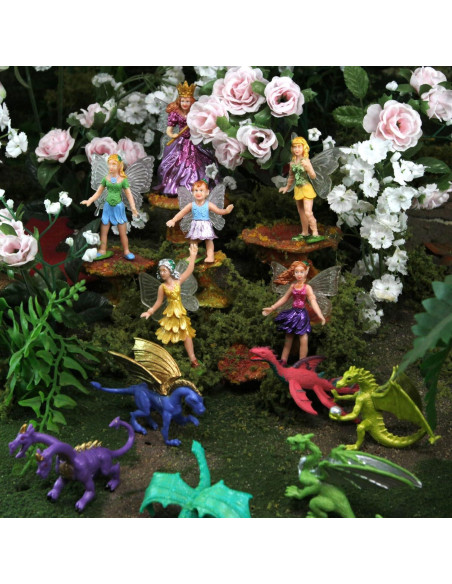Figuras de Hadas y Dragones Safari Ltd. Super Toob 12 Piezas