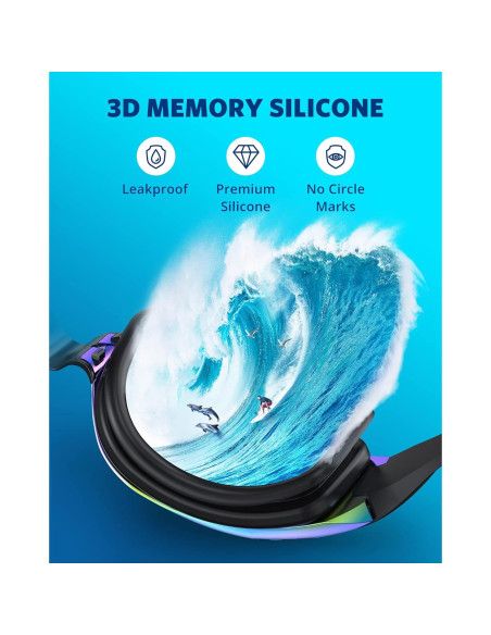 Gafas de natación Aegend Aqua, sin fugas, protección UV