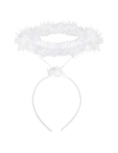 Diadema Halo de Ángel SUMERSHA con Plumas - Fiesta Halloween