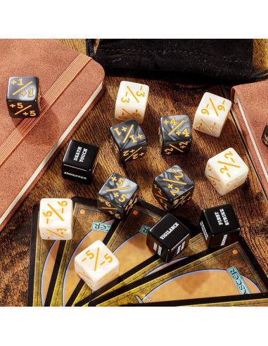 48 Piezas Dados Contadores MTG con 2 Bolsas de Terciopelo