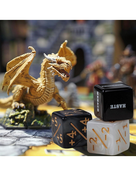 48 Piezas Dados Contadores MTG con 2 Bolsas de Terciopelo