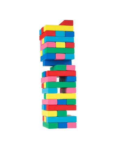 Juego de Bloques de Madera Hey! Play! 48 Piezas Colores