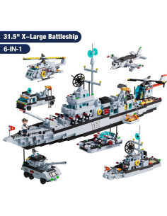 Juego de Construcción Acorazado PinkBee 6-en-1 80 cm 2