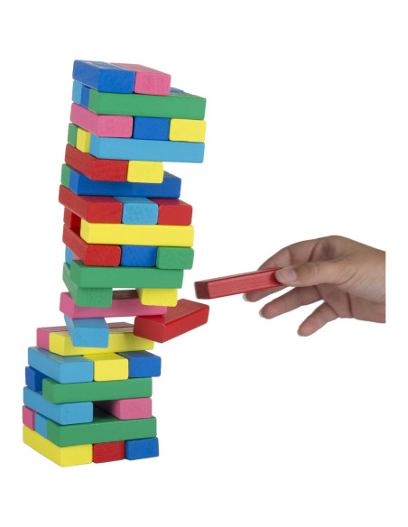 Juego de Bloques de Madera Hey! Play! 48 Piezas Colores