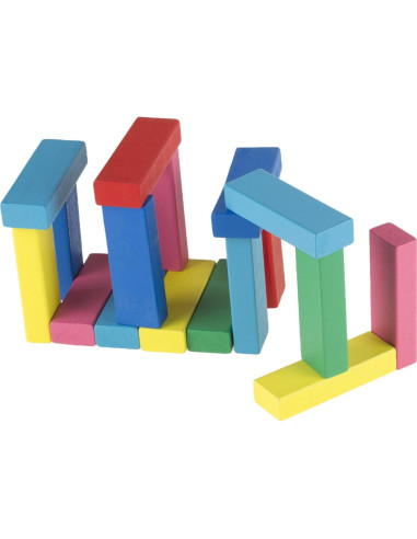 Juego de Bloques de Madera Hey! Play! 48 Piezas Colores