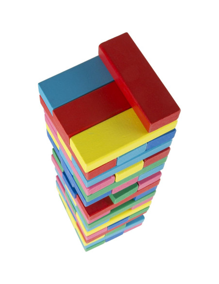 Juego de Bloques de Madera Hey! Play! 48 Piezas Colores