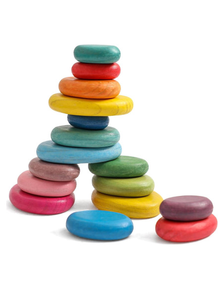 Bloques de Apilamiento de Madera OESSUF 16 Piezas Seguros