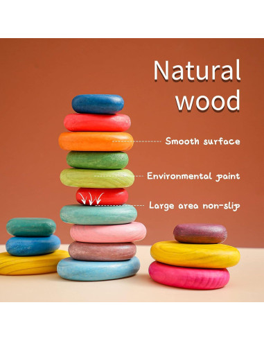 Bloques de Apilamiento de Madera OESSUF 16 Piezas Seguros