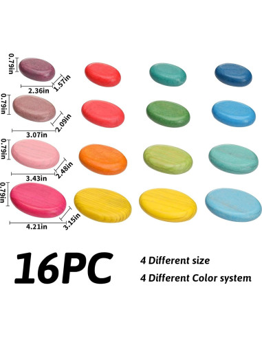Bloques de Apilamiento de Madera OESSUF 16 Piezas Seguros