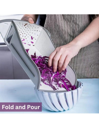 Tabla de Cortar Multifuncional Genérica 40.6x27.9cm Azul