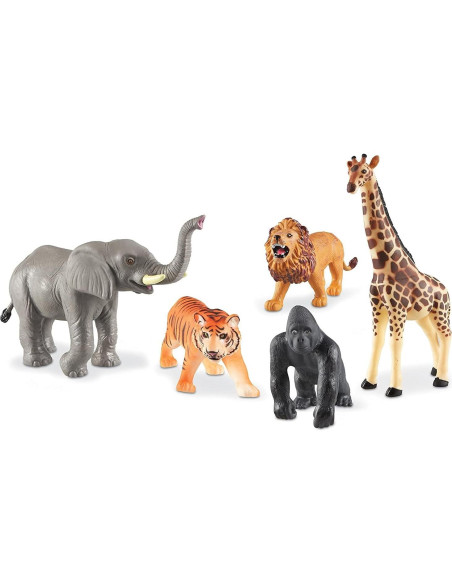 Juguetes de Animales de la Jungla Jumbo Recursos de Aprendizaje - 5 Piezas Juguetes de Animales de la Jungla Jumbo Recursos de Aprendizaje - 5 Piezas