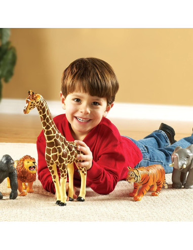 Juguetes de Animales de la Jungla Jumbo Recursos de Aprendizaje - 5 Piezas