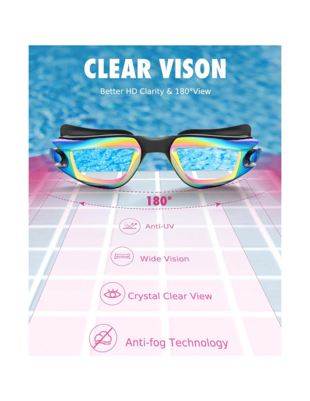 Gafas de natación Aegend para niños, 2 unidades, silicona