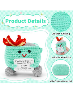 Muñeca de Ganchillo Fuego de Basura Keyrose 7x5x9cm 2