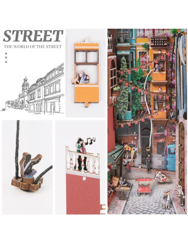 Kit de Rincón de Libros DIY Insgen Estambul 20x7.6x25.4cm