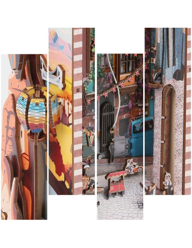 Kit de Rincón de Libros DIY Insgen Estambul 20x7.6x25.4cm