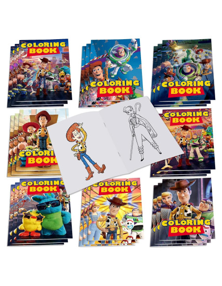 24 Libros para Colorear Fiesta Cumpleaños Juguetes TuoYing