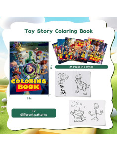 24 Libros para Colorear Fiesta Cumpleaños Juguetes TuoYing 2