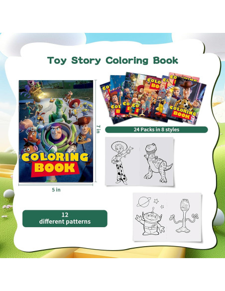 24 Libros para Colorear Fiesta Cumpleaños Juguetes TuoYing