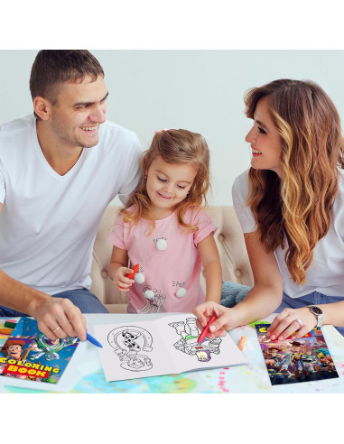 24 Libros para Colorear Fiesta Cumpleaños Juguetes TuoYing