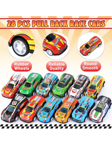 140 Coches de Retroceso DERTE para Niños Juguetes Educativos