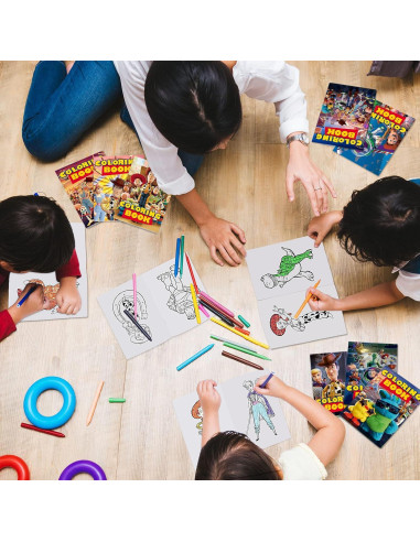 24 Libros para Colorear Fiesta Cumpleaños Juguetes TuoYing