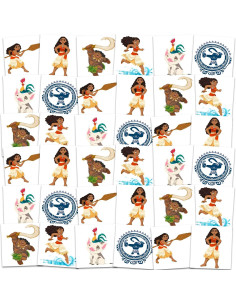 Paquete de 72 Tatuajes Temporales Moana - Decade West 2