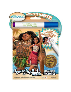 Libro para Colorear Moana 2 Imagine Ink con Marcador Sin Desorden