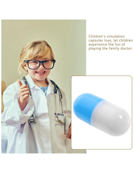 Juguetes de Cápsulas Falsas Zerodeko 20 Pcs Azul 5.5x2.5 cm Juguetes de Cápsulas Falsas Zerodeko 20 Pcs Azul 5.5x2.5 cm