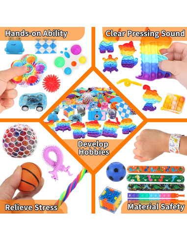 Set de 1000 Juguetes Antiestrés BILLFULL para Niños