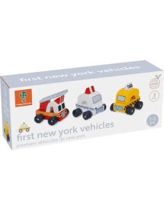 Set de 3 Vehículos de Madera Coloridos Orange Tree Toys 2