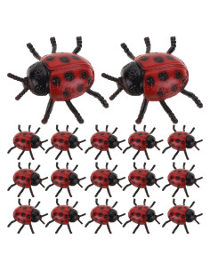 30 Piezas de Mariquitas de PVC Toyvian para Decoración y Bromas