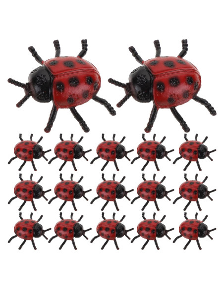 30 Piezas de Mariquitas de PVC Toyvian para Decoración y Bromas