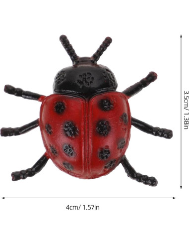 30 Piezas de Mariquitas de PVC Toyvian para Decoración y Bromas