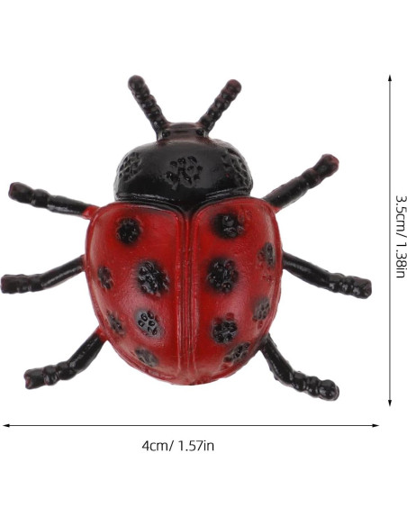 30 Piezas de Mariquitas de PVC Toyvian para Decoración y Bromas