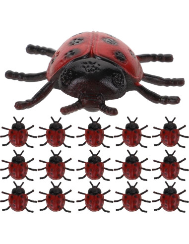 30 Piezas de Mariquitas de PVC Toyvian para Decoración y Bromas