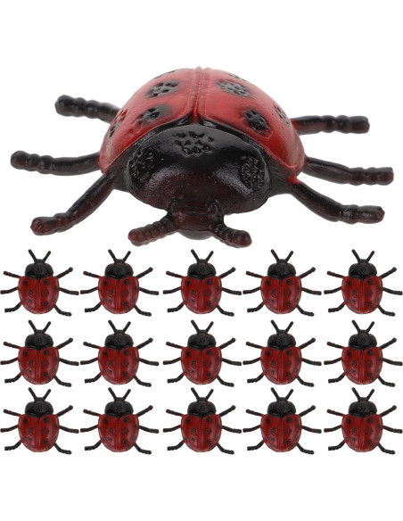 30 Piezas de Mariquitas de PVC Toyvian para Decoración y Bromas