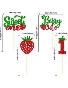 24 Adornos para Cupcakes Dulce Uno Ephlyn Verde 6.5x11cm 2