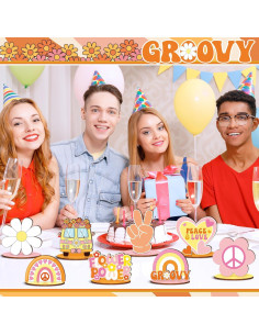 12 Decoraciones de Fiesta Groovy RattanView - Centros de Mesa Bohemios 2