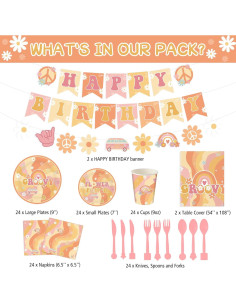 Suministros de Fiesta Geyee 173 Piezas para 24 Invitados 2