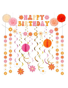 Decoraciones de Fiesta Bohemias Groovy Pasimy 106 Pcs