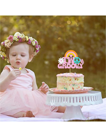 Topper de Pastel Dos Groovy Vivicraft 17x12.2cm Ecológico