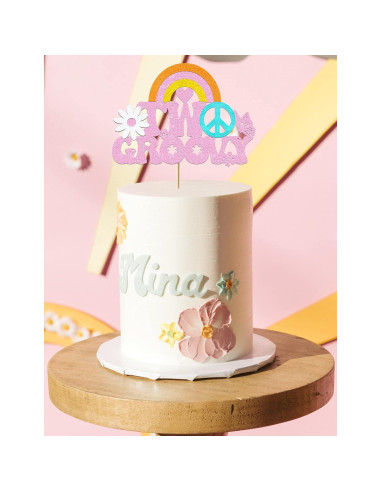 Topper de Pastel Dos Groovy Vivicraft 17x12.2cm Ecológico