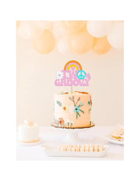 Topper de Pastel Dos Groovy Vivicraft 17x12.2cm Ecológico