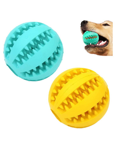 Bolas de Masticar para Perros Sunglow - 2 Unidades, 5 cm, No Tóxicas