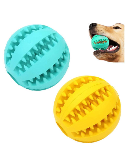 Bolas de Masticar para Perros Sunglow - 2 Unidades, 5 cm, No Tóxicas